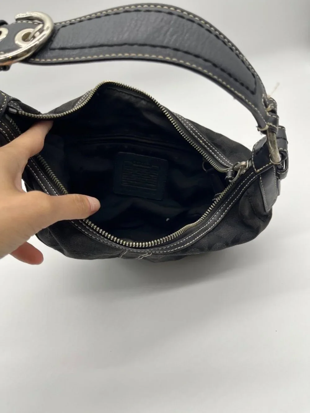 Coach Signature Canvas Black Soho Shoulder Bag - Picture 10 of 10